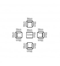 Conjunto de Jardim 5 Peças Bolívia